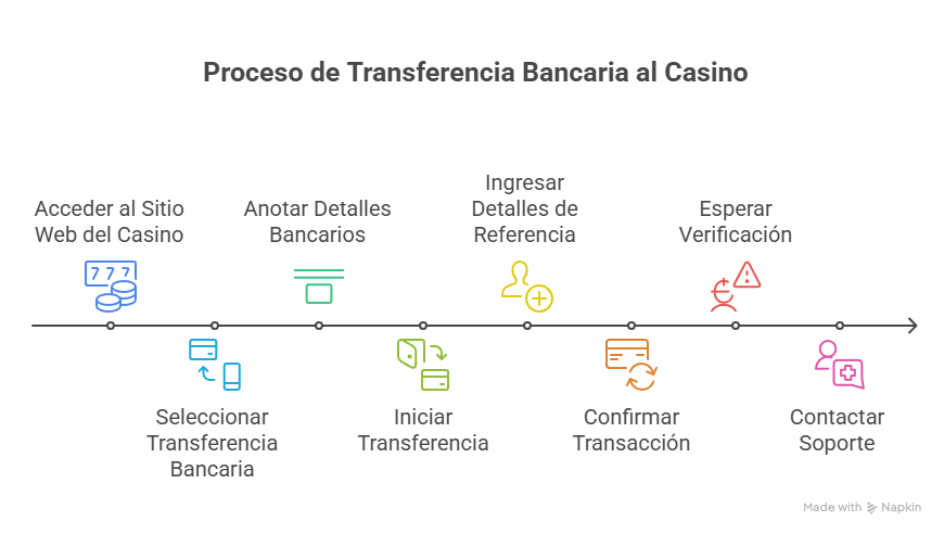 ¿Cómo hacer una transferencia bancaria a un casino paso a paso?